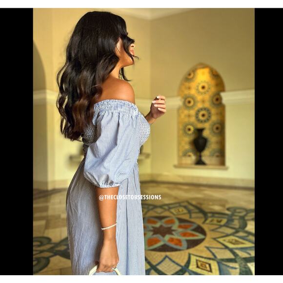 ZARA Balloon Sleeve Long Dress NWT - Picture 6 of 16